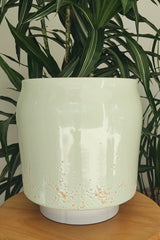 BOLBO PACK - Earthenware Glazed Plant Pots Set, Mint Green